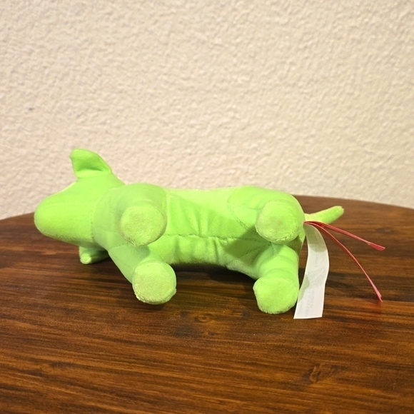 PINK Victoria's Secret LIME Green plush Dog Collector's  Excellent condition! - Picture 8 of 9